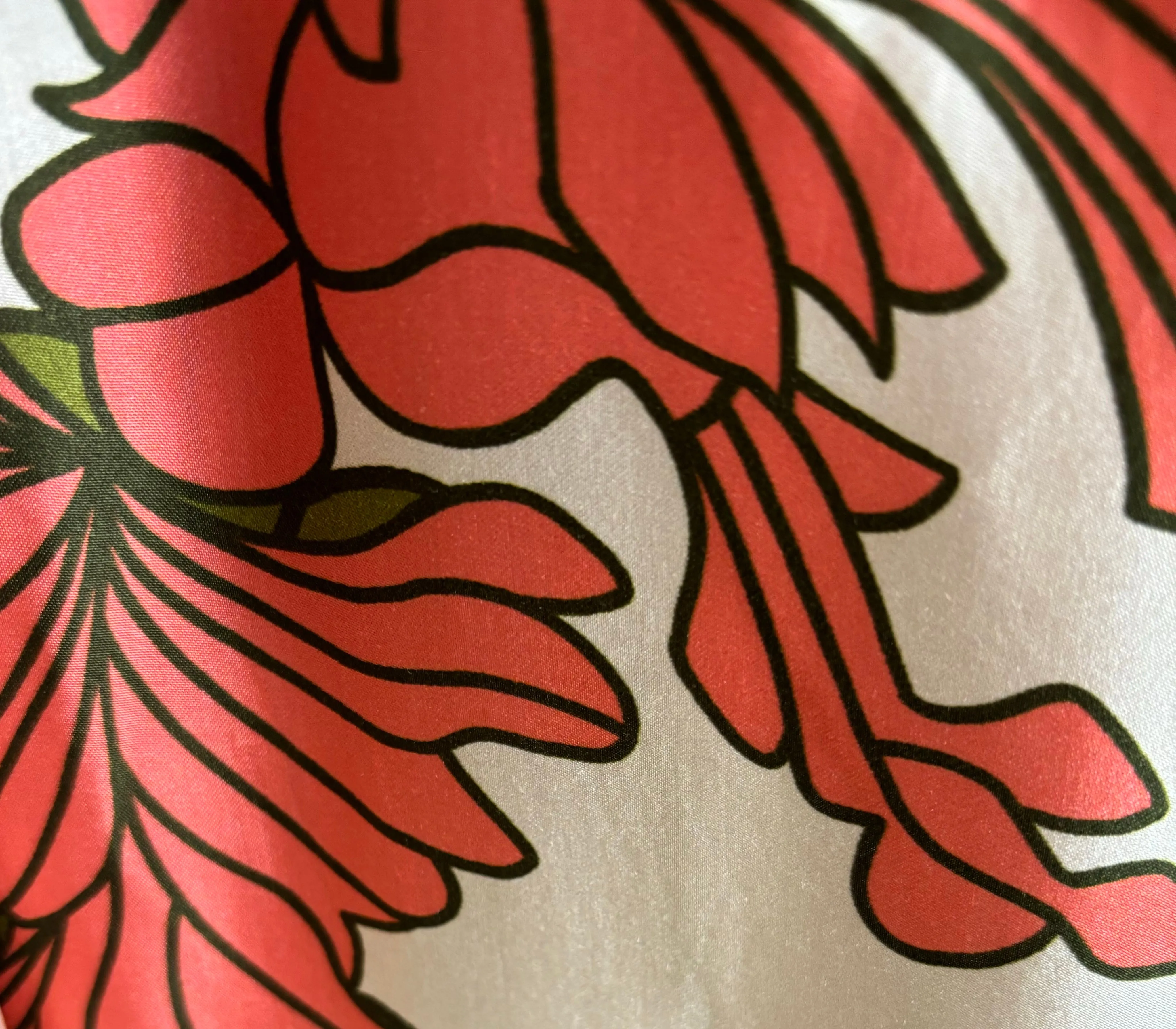 Silk Print Midi Dress