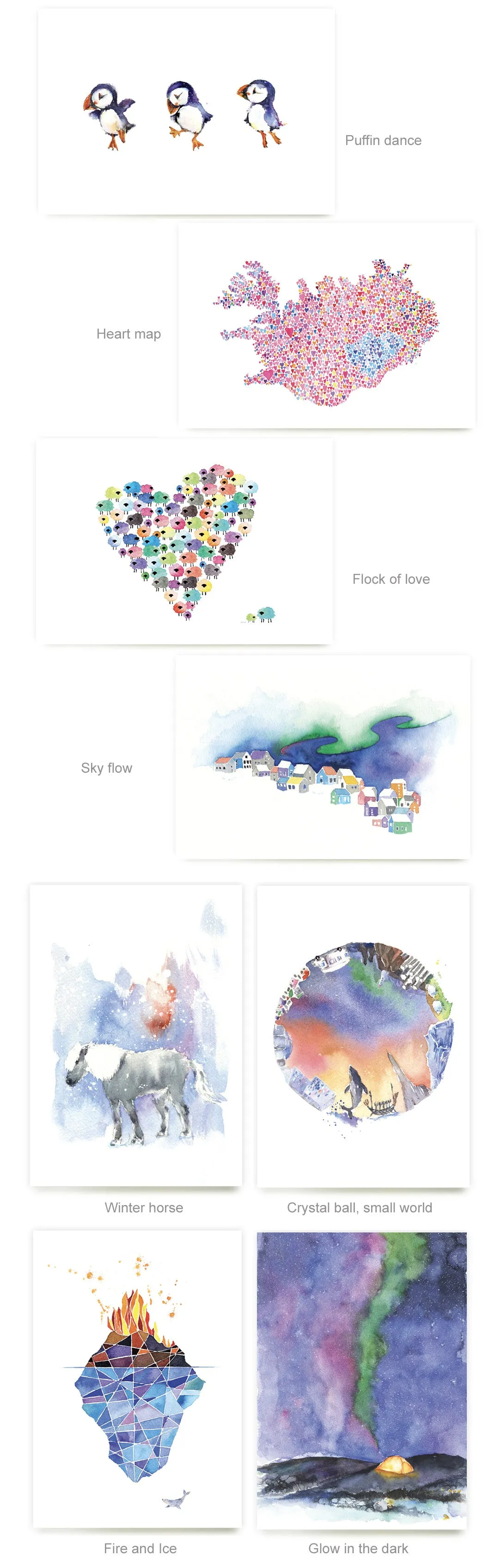 Small postcard set 1