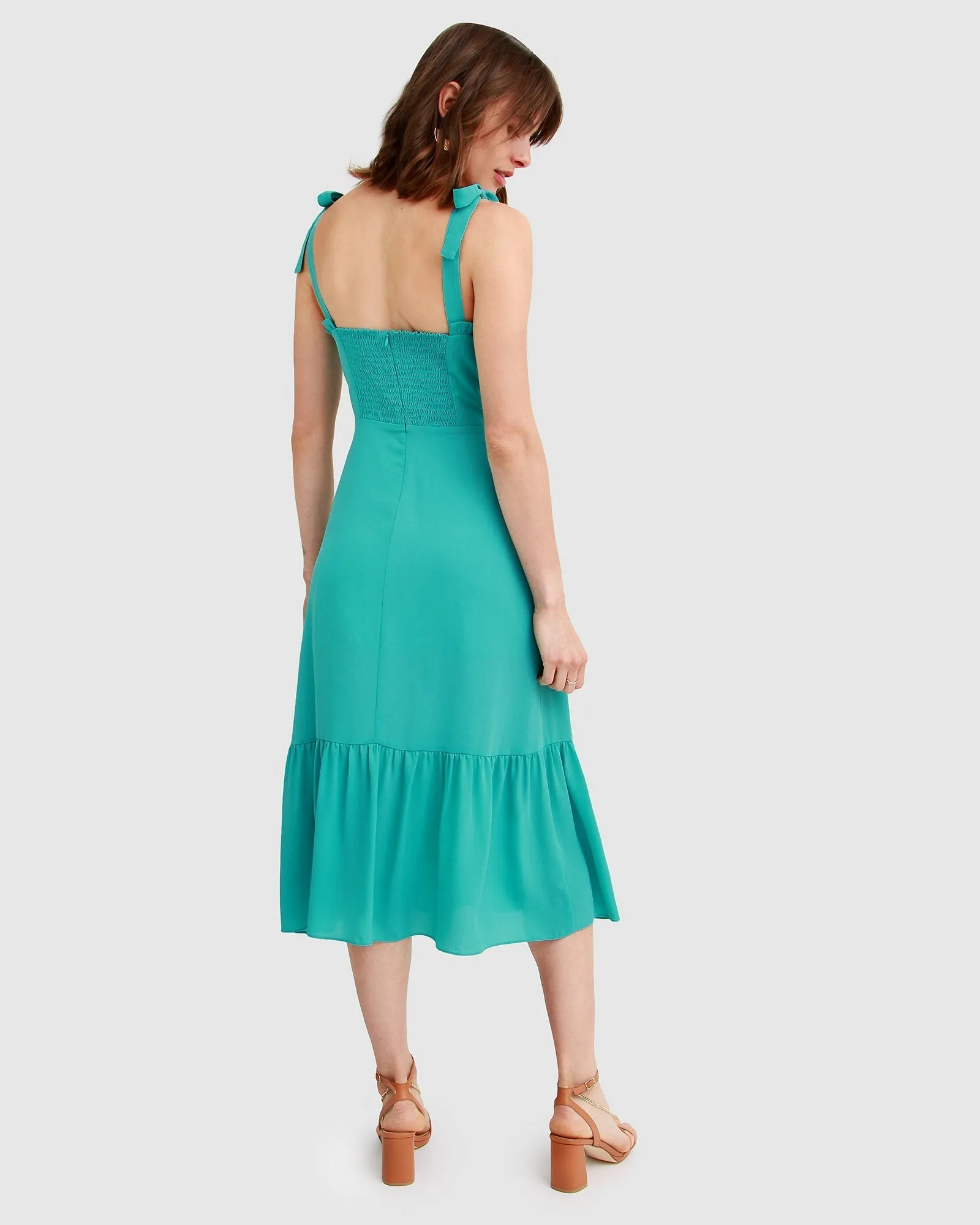 Summer Storm Midi Dress - Green FINAL SALE