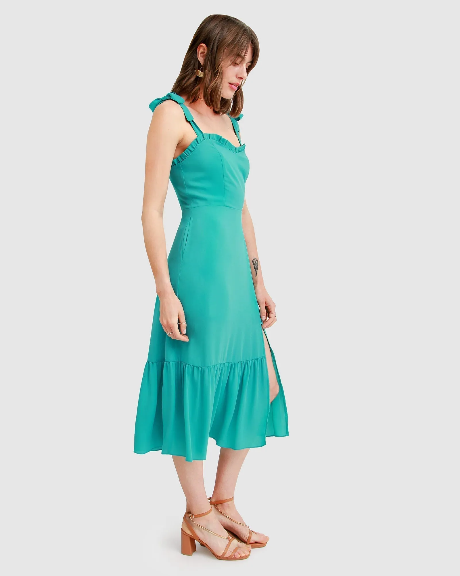 Summer Storm Midi Dress - Green FINAL SALE