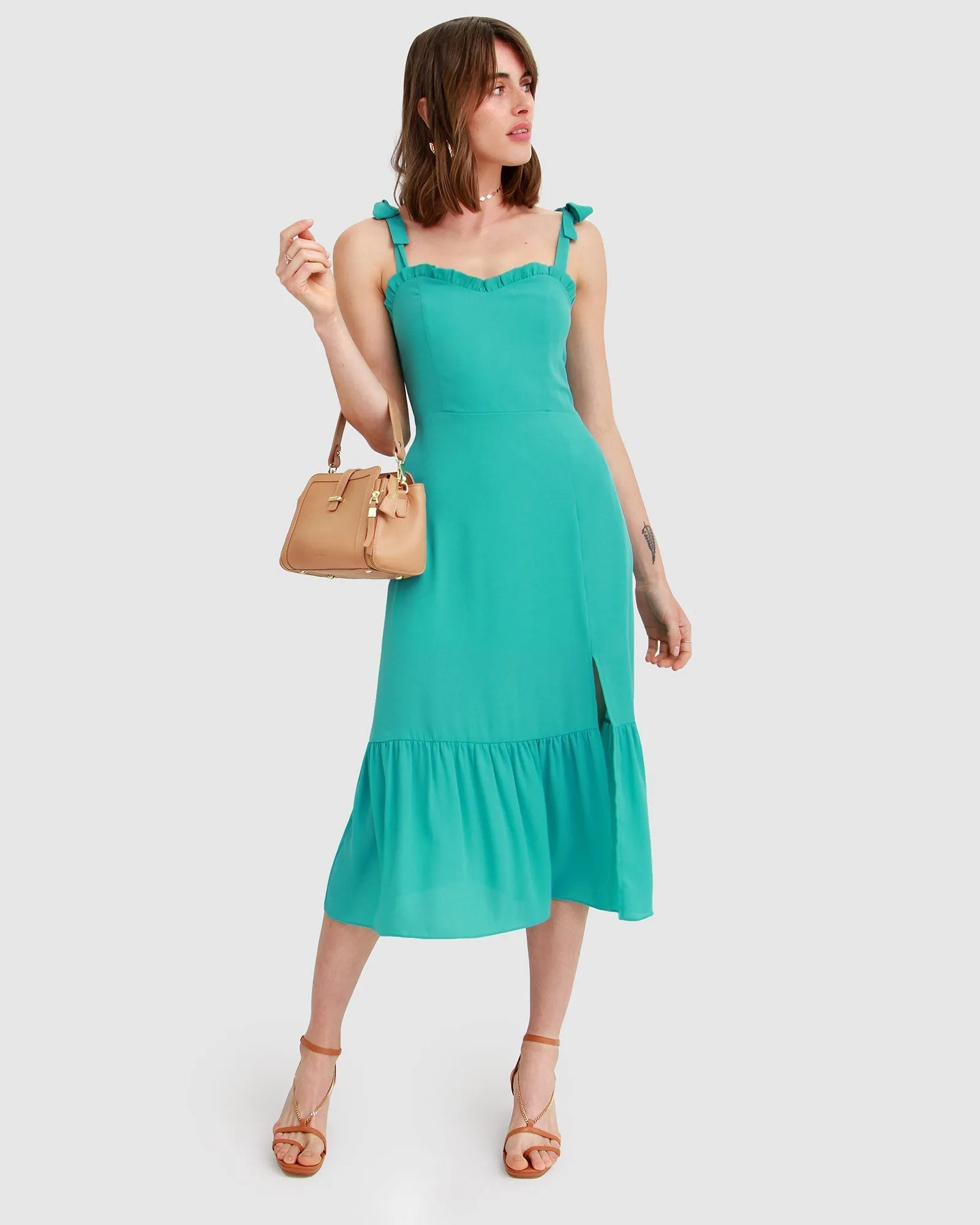 Summer Storm Midi Dress - Green FINAL SALE