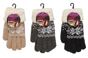 Winter Gloves-Ladies Polar Extreme Heat Fur Trim Glove